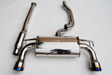 Invidia Q300 Cat Back Exhaust - Mitsubishi 09-UP EVO X - Rolled Titanium Tips