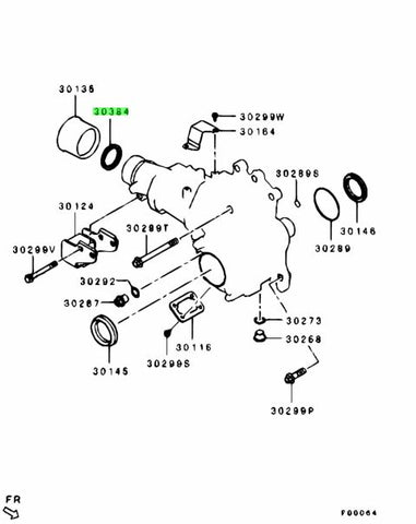 Genuine OEM Mitsubishi Rear Transfer Case Output Seal (EVO X/Ralliart)