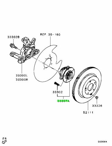 Genuine OEM Mitsubishi Wheel Hub Bearing (Rear) for EVO X