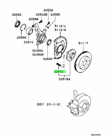 Genuine OEM Mitsubishi Wheel Stud