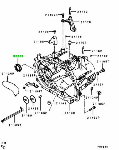 Genuine OEM Mitsubishi Axle Seal Front Transmission Output for Evo X (LH)