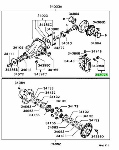 Genuine OEM Mitsubishi Rear Diff Fill Plug for Evo X