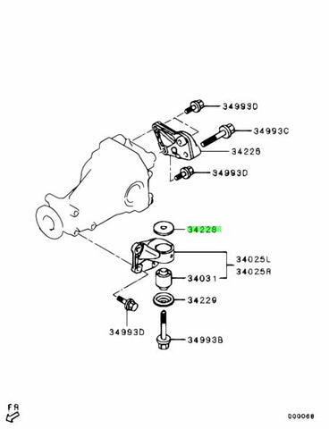 Genuine OEM Mitsubishi Rear Diff Support (EVO X GSR/MR)