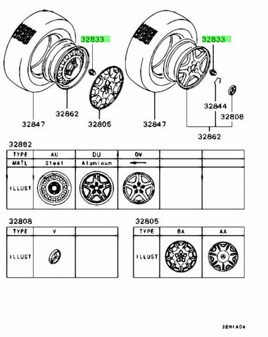 Genuine OEM Mitsubishi Wheel Nut