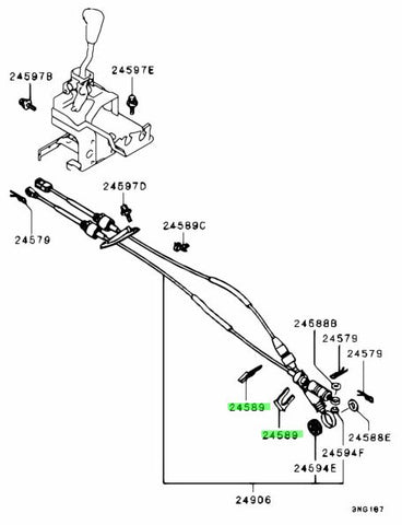 Genuine OEM Mitsubishi Gearshift link clip