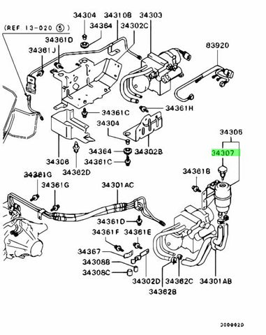 Genuine OEM Mitsubishi PS/AYC/ACD Spacer for Evo 8/9/X